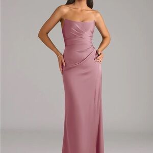 Azazie Marla Stretch Satin Vintage Mauve